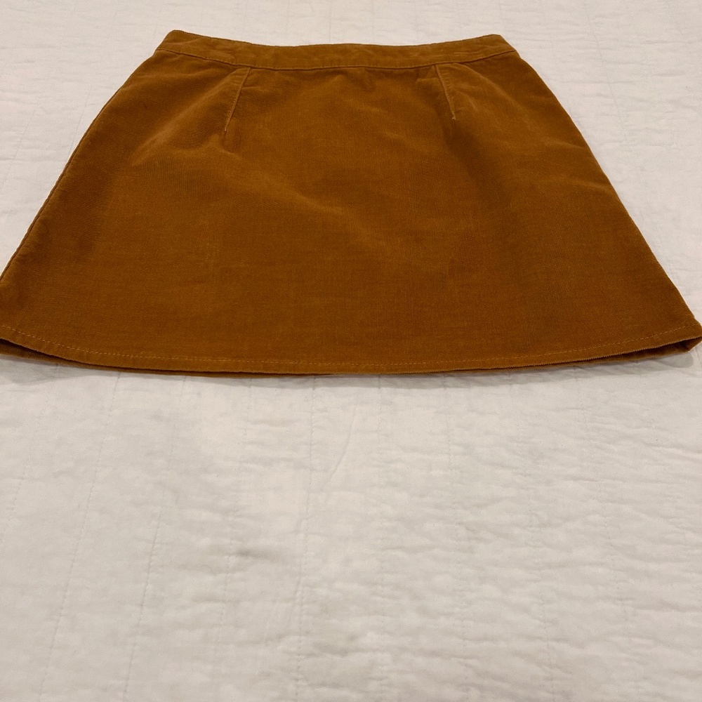 ASOS Corduroy Mustard Color Mini Skirt--US Size 8 - Picture 2 of 6